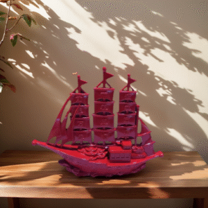 帝王砂の無事出航置物、風水で運を転換する吉祥なアイテム！朱の瑞祥の力を借りて、事業が順調に進み、生活が如意になり、道中スムーズに