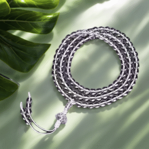 精選天然白水晶の 108 粒仏珠、手作り蓮の花付き、風水で福を祈る聖物！水晶の霊力を凝縮し、あなたの心身の和やかさと福運の綿延を守ります