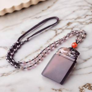 氷種の両面平安無事札ペンダント、風水で守り、両面に吉祥があり、天然の霊韻を借りて、平安と順調を守ります