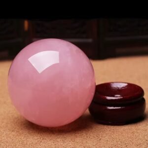 精選天然ローズクォーツボール、風水で運を盛り上げる美しいアイテム！ローズクォーツの霊力を集め、恋愛運を高め、人間関係を助け、和やかな気場を作り、福沢に満ちます